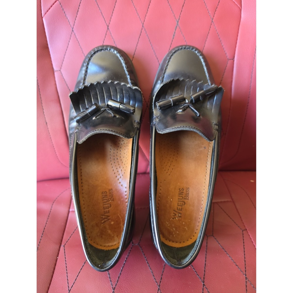 Bass Weejuns Marietta II Burgundy Leather Tassel Loafers 8 women's